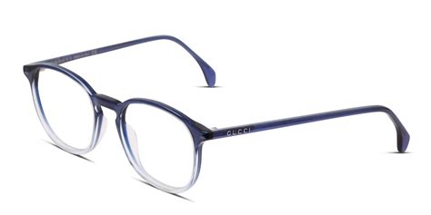 gucci glasses blue red|Gucci clear prescription glasses.